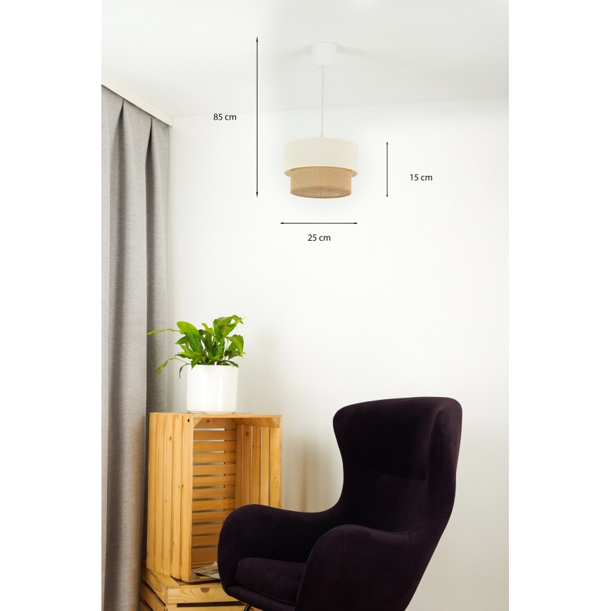 Brilagi - Candeeiro suspenso LED BOHO STYLE 1xE27/15W/230V diâmetro 25 cm