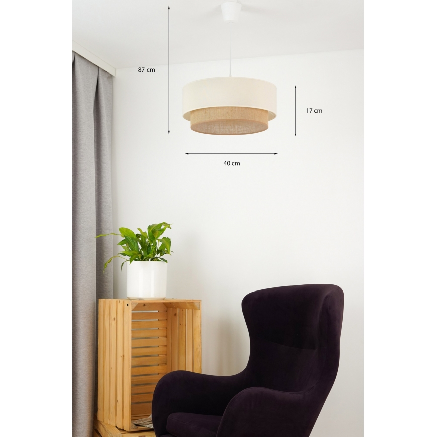 Brilagi - Candeeiro suspenso LED BOHO STYLE 1xE27/15W/230V diâmetro 40 cm