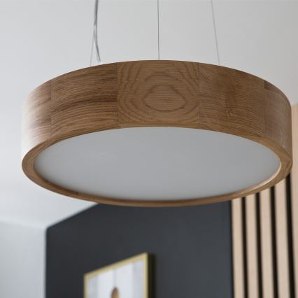 Brilagi - Candeeiro suspenso LED CARVALHO 2xE27/60W/230V carvalho diâmetro 37 cm