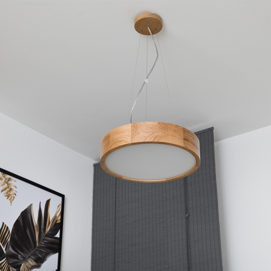 Brilagi - Candeeiro suspenso LED CARVALHO 2xE27/60W/230V carvalho diâmetro 37 cm