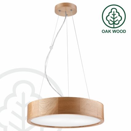 Brilagi - Candeeiro suspenso LED CARVALHO 2xE27/60W/230V carvalho diâmetro 37 cm
