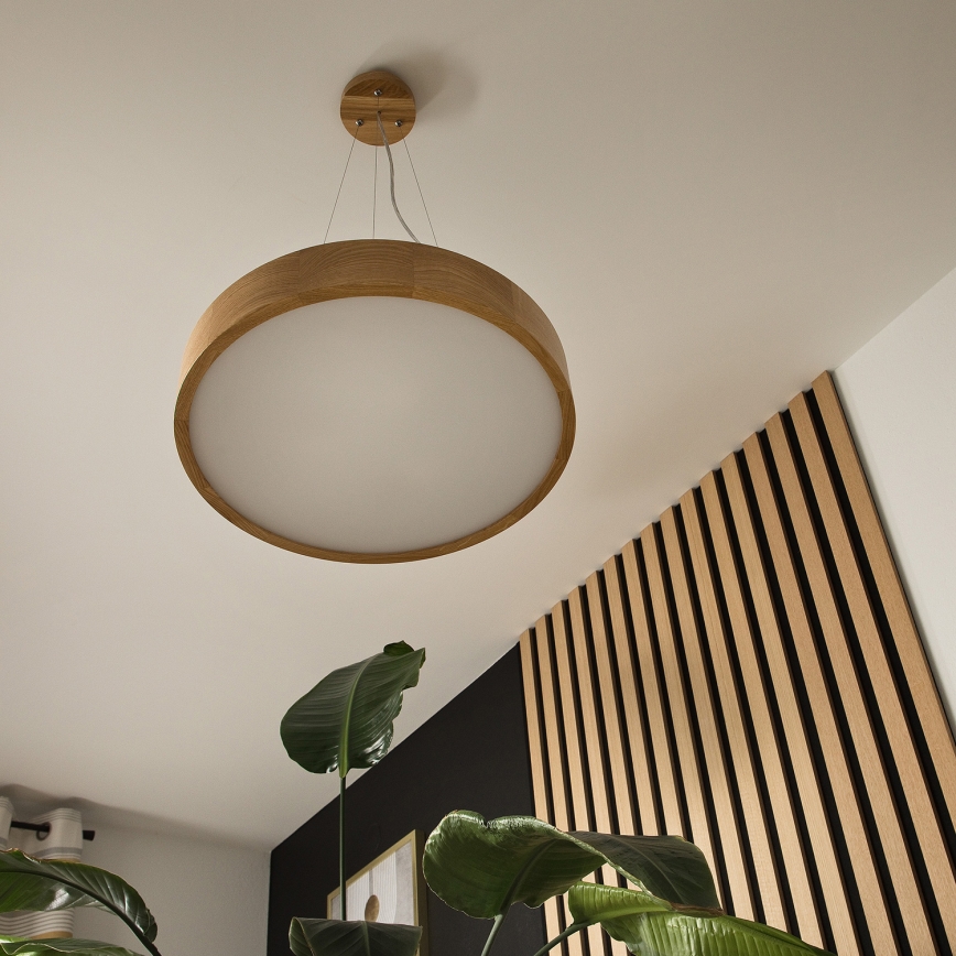 Brilagi - Candeeiro suspenso LED CARVALHO 3xE27/60W/230V carvalho diâmetro 47,5 cm