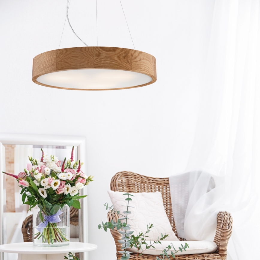 Brilagi - Candeeiro suspenso LED CARVALHO 3xE27/60W/230V carvalho diâmetro 47,5 cm