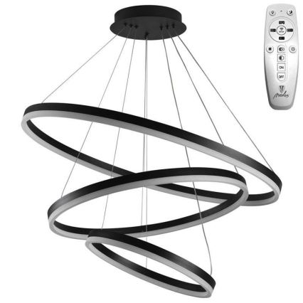 Brilagi - Candeeiro suspenso LED com regulação CIRCLE LED/125W/230V 3000-6500K preto + comando