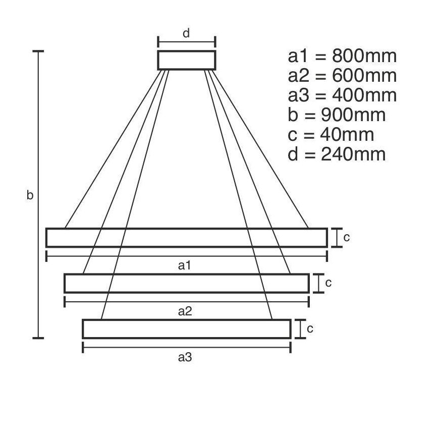 Brilagi - Candeeiro suspenso LED com regulação CIRCLE LED/125W/230V 3000-6500K preto + comando