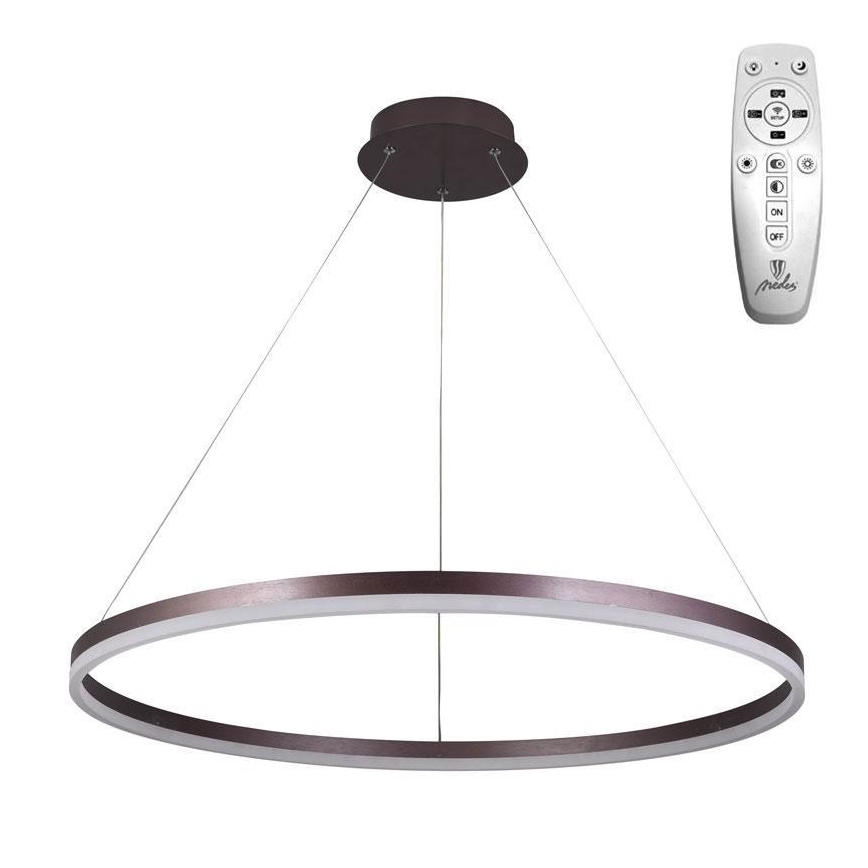 Brilagi - Candeeiro suspenso LED com regulação CIRCLE LED/55W/230V 3000-6500K castanho + comando