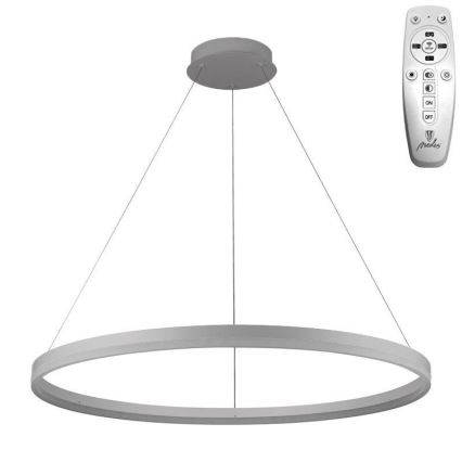 Brilagi - Candeeiro suspenso LED com regulação CIRCLE LED/55W/230V 3000-6500K prateado + comando