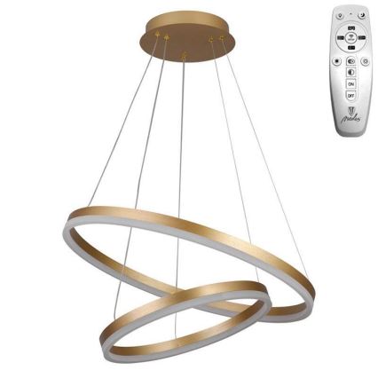 Brilagi - Candeeiro suspenso LED com regulação CIRCLE LED/70W/230V 3000-6500K dourado + comando