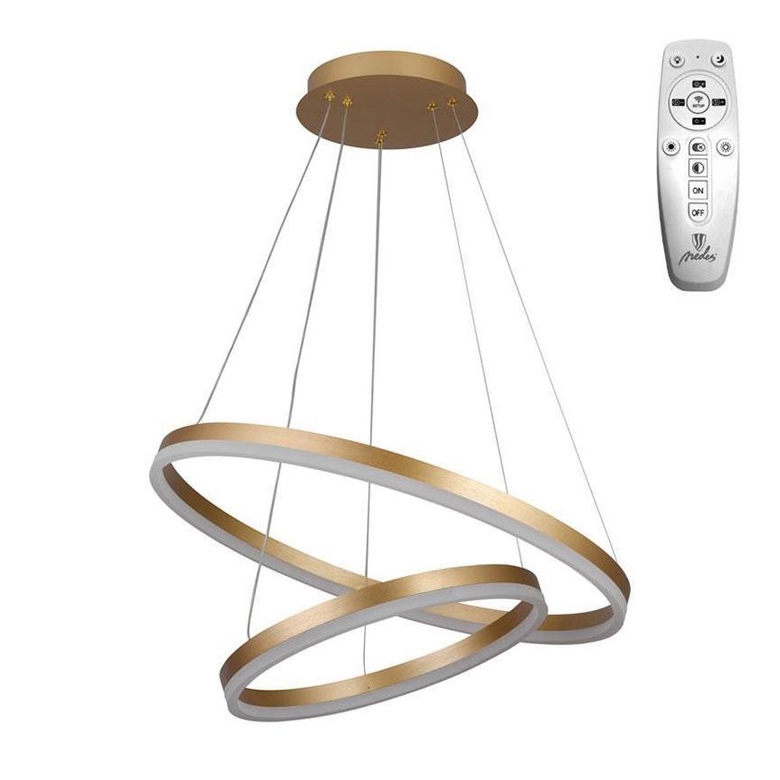 Brilagi - Candeeiro suspenso LED com regulação CIRCLE LED/70W/230V 3000-6500K dourado + comando