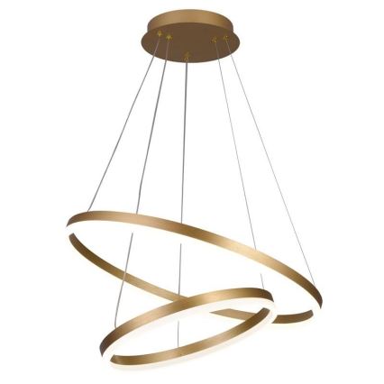 Brilagi - Candeeiro suspenso LED com regulação CIRCLE LED/70W/230V 3000-6500K dourado + comando