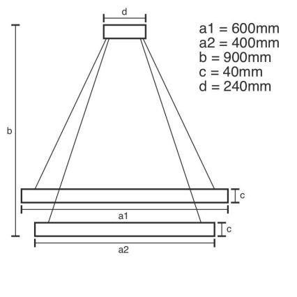 Brilagi - Candeeiro suspenso LED com regulação CIRCLE LED/70W/230V 3000-6500K dourado + comando