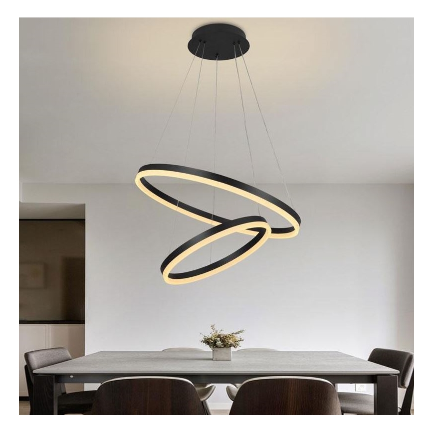 Brilagi - Candeeiro suspenso LED com regulação CIRCLE LED/70W/230V 3000-6500K preto + comando