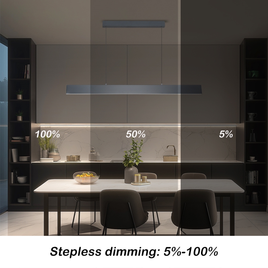 Brilagi - Candeeiro suspenso LED com regulação SLIMLINE LED/40W/230V 3000-6000K antracite + comando
