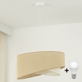 Brilagi - Candeeiro suspenso LED LYRA 1xE27/15W/230V bege/creme