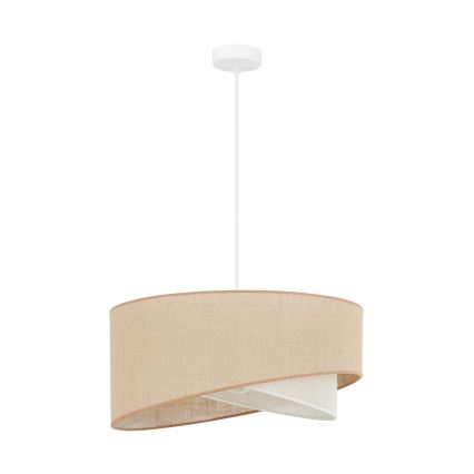 Brilagi - Candeeiro suspenso LED LYRA 1xE27/15W/230V bege/creme