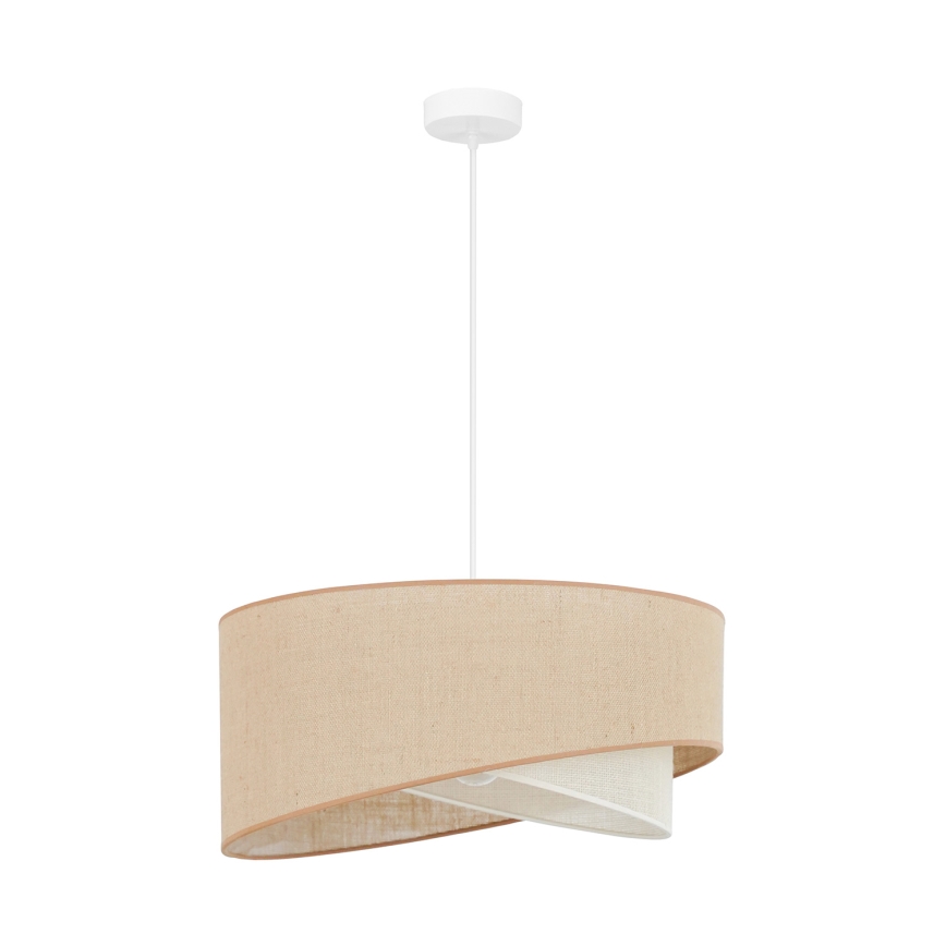 Brilagi - Candeeiro suspenso LED LYRA 1xE27/15W/230V bege/creme