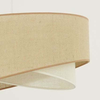 Brilagi - Candeeiro suspenso LED LYRA 1xE27/15W/230V bege/creme