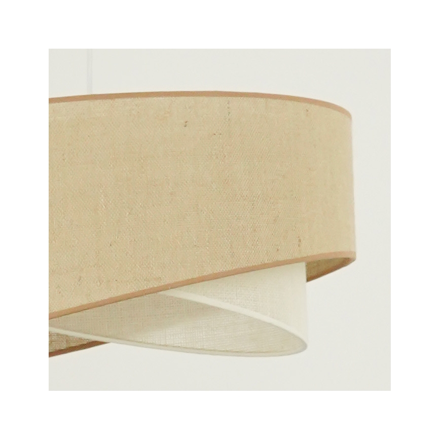 Brilagi - Candeeiro suspenso LED LYRA 1xE27/15W/230V bege/creme