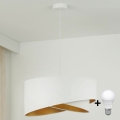 Brilagi - Candeeiro suspenso LED LYRA 1xE27/15W/230V branco/dourado