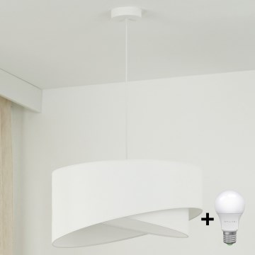 Brilagi - Candeeiro suspenso LED LYRA 1xE27/15W/230V branco