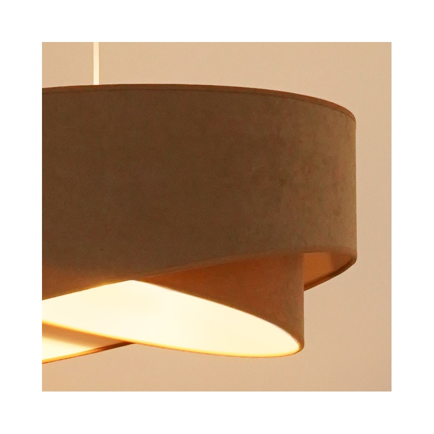 Brilagi - Candeeiro suspenso LED LYRA 1xE27/15W/230V castanho/branco