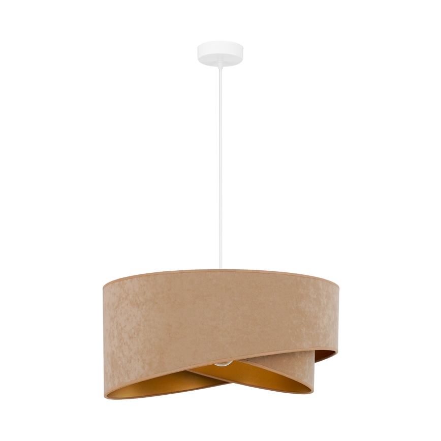 Brilagi - Candeeiro suspenso LED LYRA 1xE27/15W/230V castanho/dourado