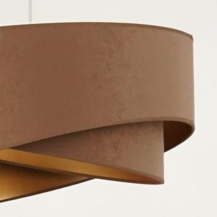 Brilagi - Candeeiro suspenso LED LYRA 1xE27/15W/230V castanho/dourado