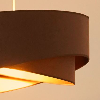 Brilagi - Candeeiro suspenso LED LYRA 1xE27/15W/230V castanho/dourado