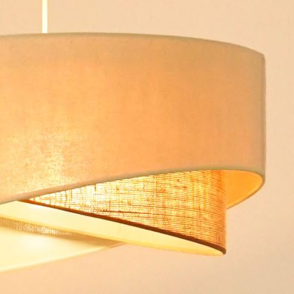 Brilagi - Candeeiro suspenso LED LYRA 1xE27/15W/230V creme/bege