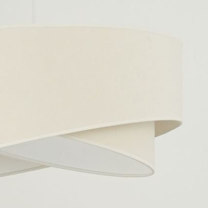 Brilagi - Candeeiro suspenso LED LYRA 1xE27/15W/230V creme/branco