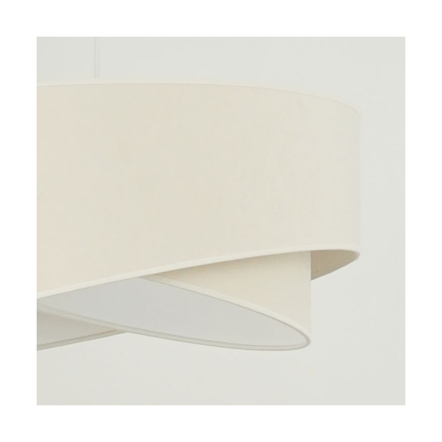Brilagi - Candeeiro suspenso LED LYRA 1xE27/15W/230V creme/branco