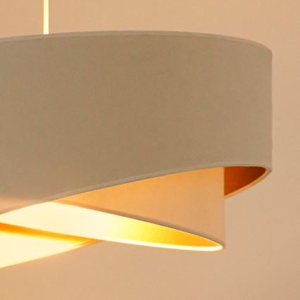 Brilagi - Candeeiro suspenso LED LYRA 1xE27/15W/230V creme/branco