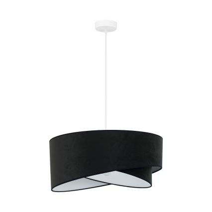 Brilagi - Candeeiro suspenso LED LYRA 1xE27/15W/230V preto/branco