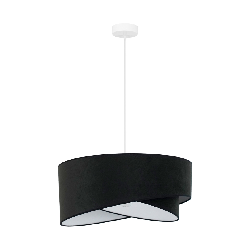 Brilagi - Candeeiro suspenso LED LYRA 1xE27/15W/230V preto/branco