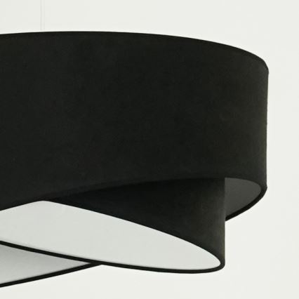 Brilagi - Candeeiro suspenso LED LYRA 1xE27/15W/230V preto/branco