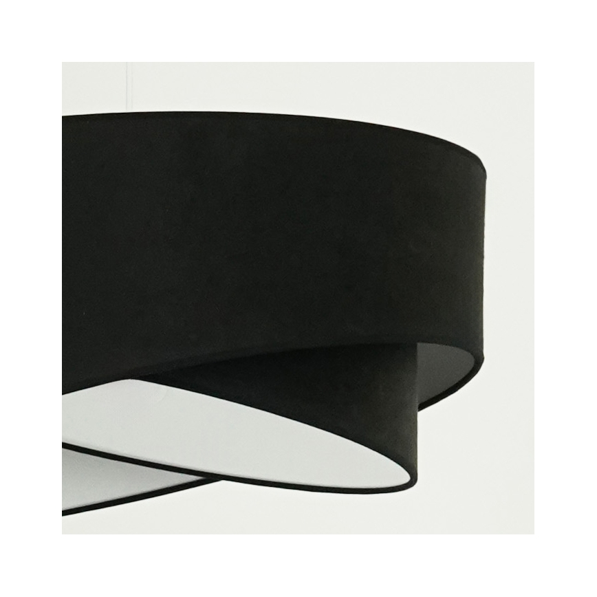 Brilagi - Candeeiro suspenso LED LYRA 1xE27/15W/230V preto/branco