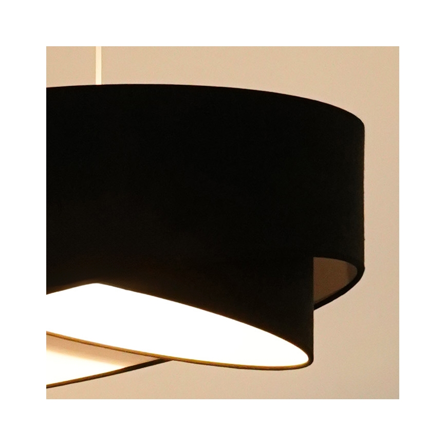 Brilagi - Candeeiro suspenso LED LYRA 1xE27/15W/230V preto/branco