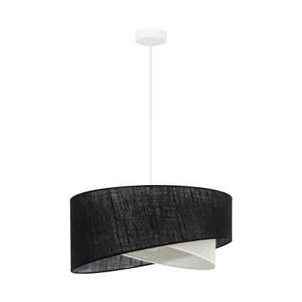 Brilagi - Candeeiro suspenso LED LYRA 1xE27/15W/230V preto/creme