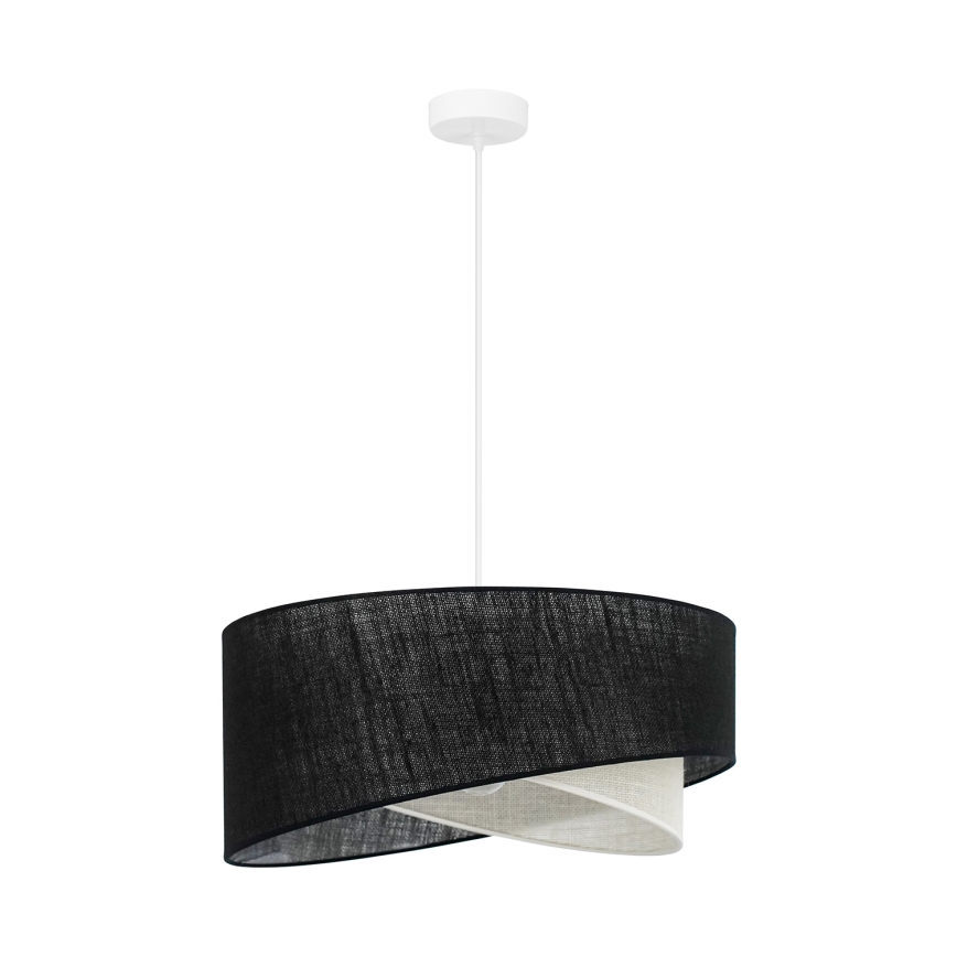Brilagi - Candeeiro suspenso LED LYRA 1xE27/15W/230V preto/creme
