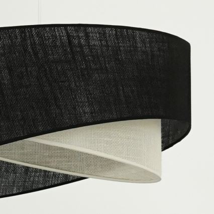 Brilagi - Candeeiro suspenso LED LYRA 1xE27/15W/230V preto/creme