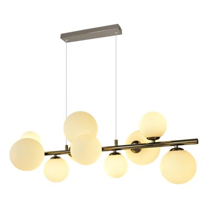 Brilagi - Candeeiro suspenso LED MILLA 10xG9/3W/230V cromado brilhante/branco