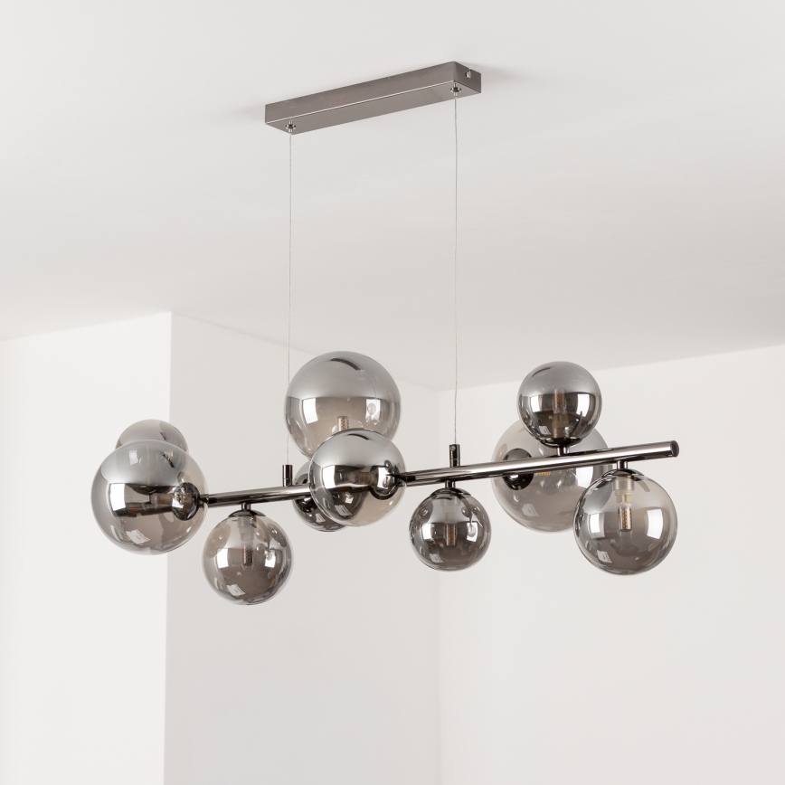 Brilagi - Candeeiro suspenso LED MILLA 10xG9/3W/230V cromado brilhante/fumado