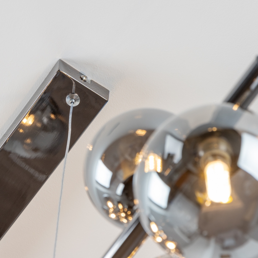 Brilagi - Candeeiro suspenso LED MILLA 10xG9/3W/230V cromado brilhante/fumado