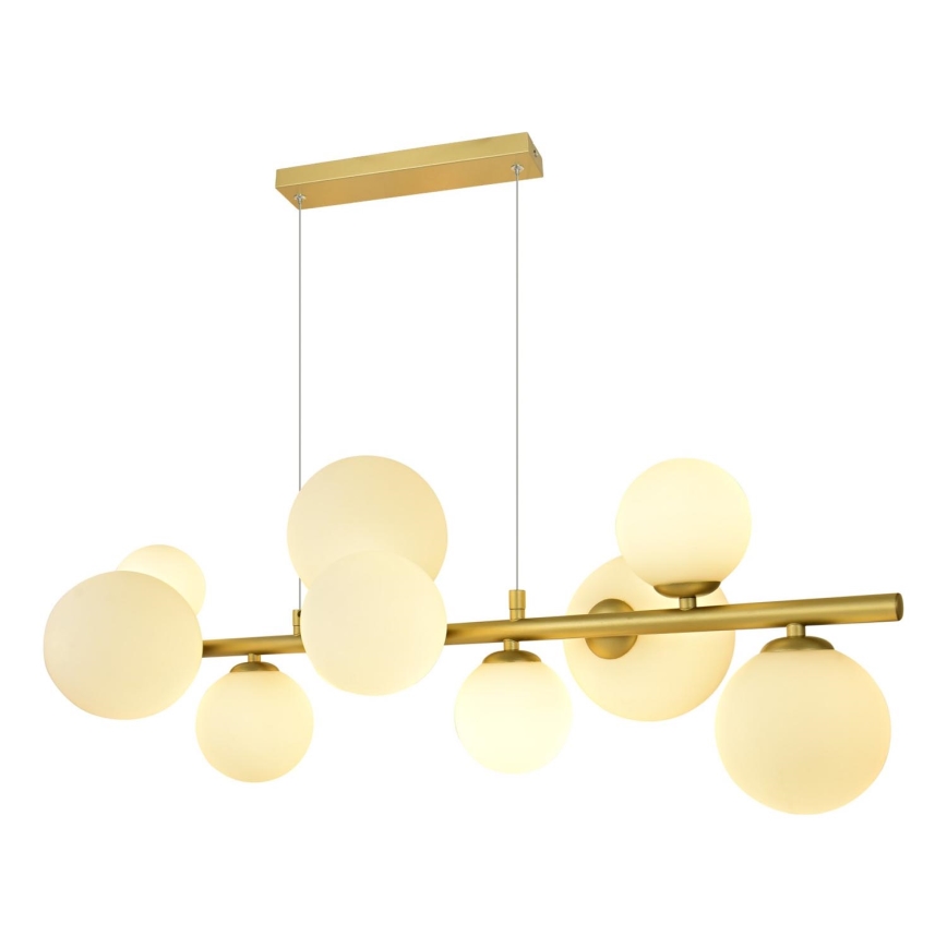 Brilagi - Candeeiro suspenso LED MILLA 10xG9/3W/230V dourado/branco
