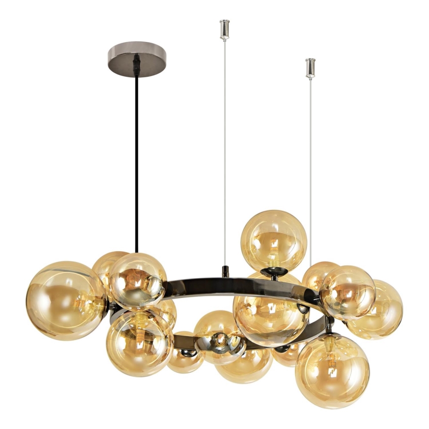 Brilagi - Candeeiro suspenso LED MILLA 15xG9/3W/230V cromado brilhante/dourado