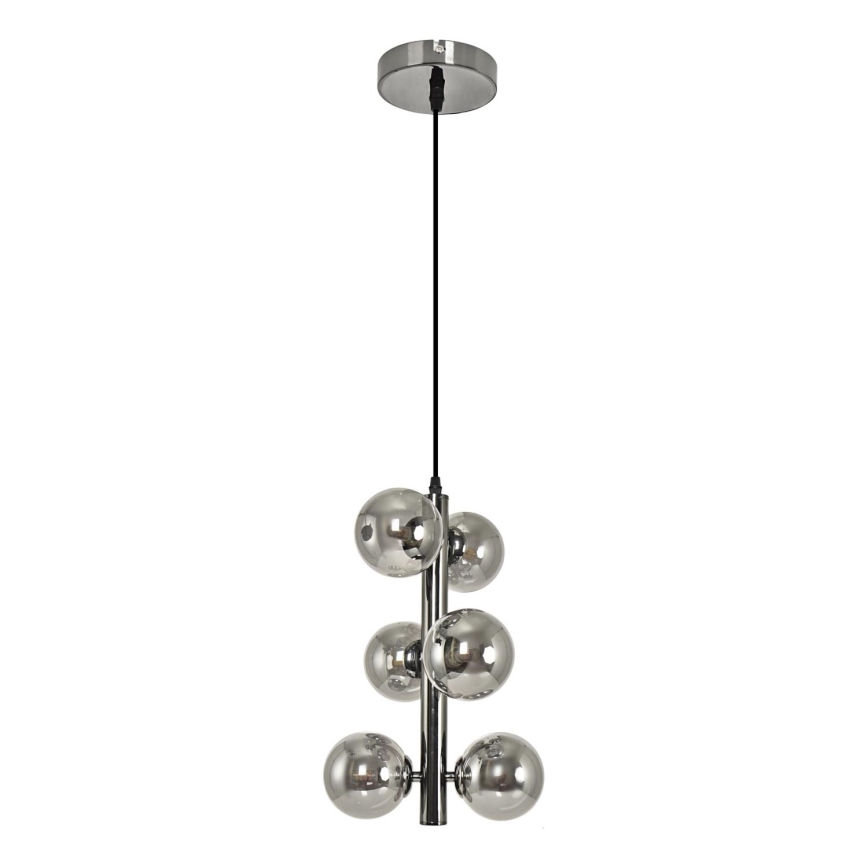 Brilagi - Candeeiro suspenso LED MILLA 6xG9/3W/230V cromado brilhante/fumado