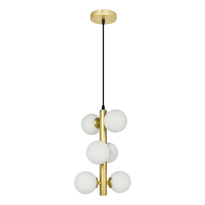 Brilagi - Candeeiro suspenso LED MILLA 6xG9/3W/230V dourado/branco