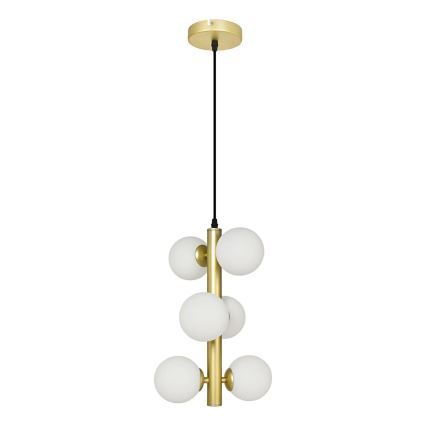 Brilagi - Candeeiro suspenso LED MILLA 6xG9/3W/230V dourado/branco