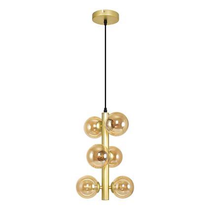 Brilagi - Candeeiro suspenso LED MILLA 6xG9/3W/230V dourado
