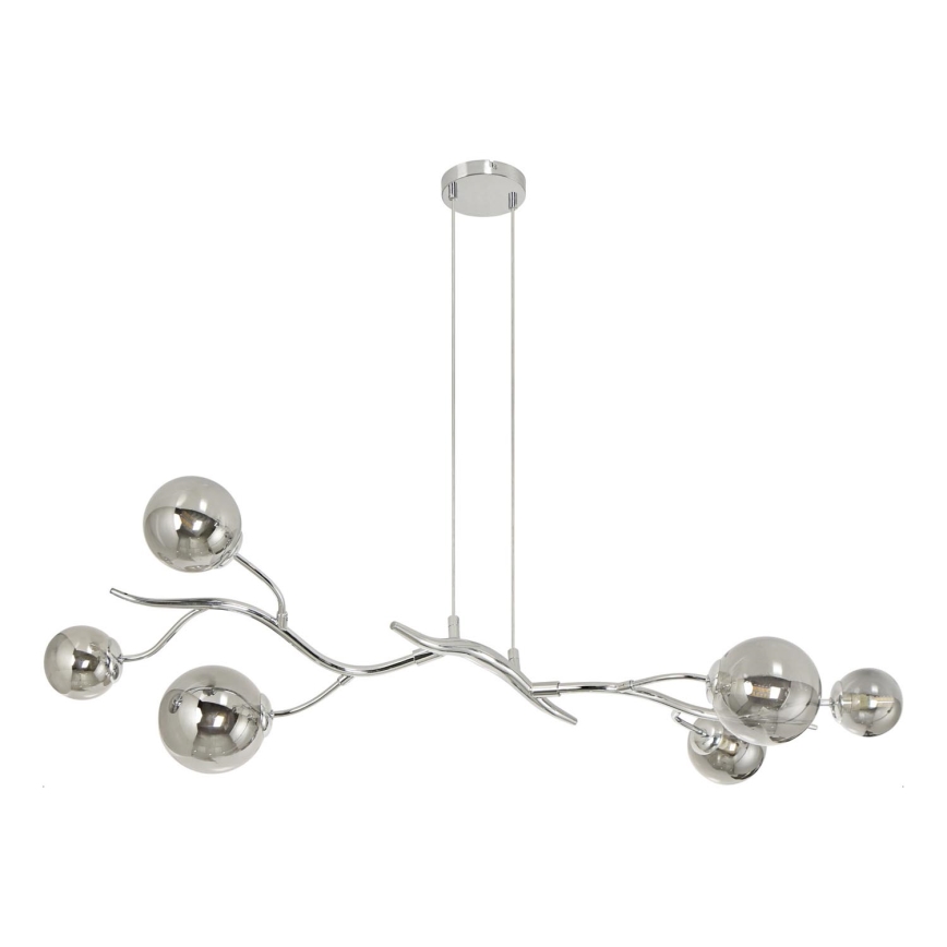 Brilagi - Candeeiro suspenso LED MISTEL 6xG9/3W/230V cromado brilhante/fumado